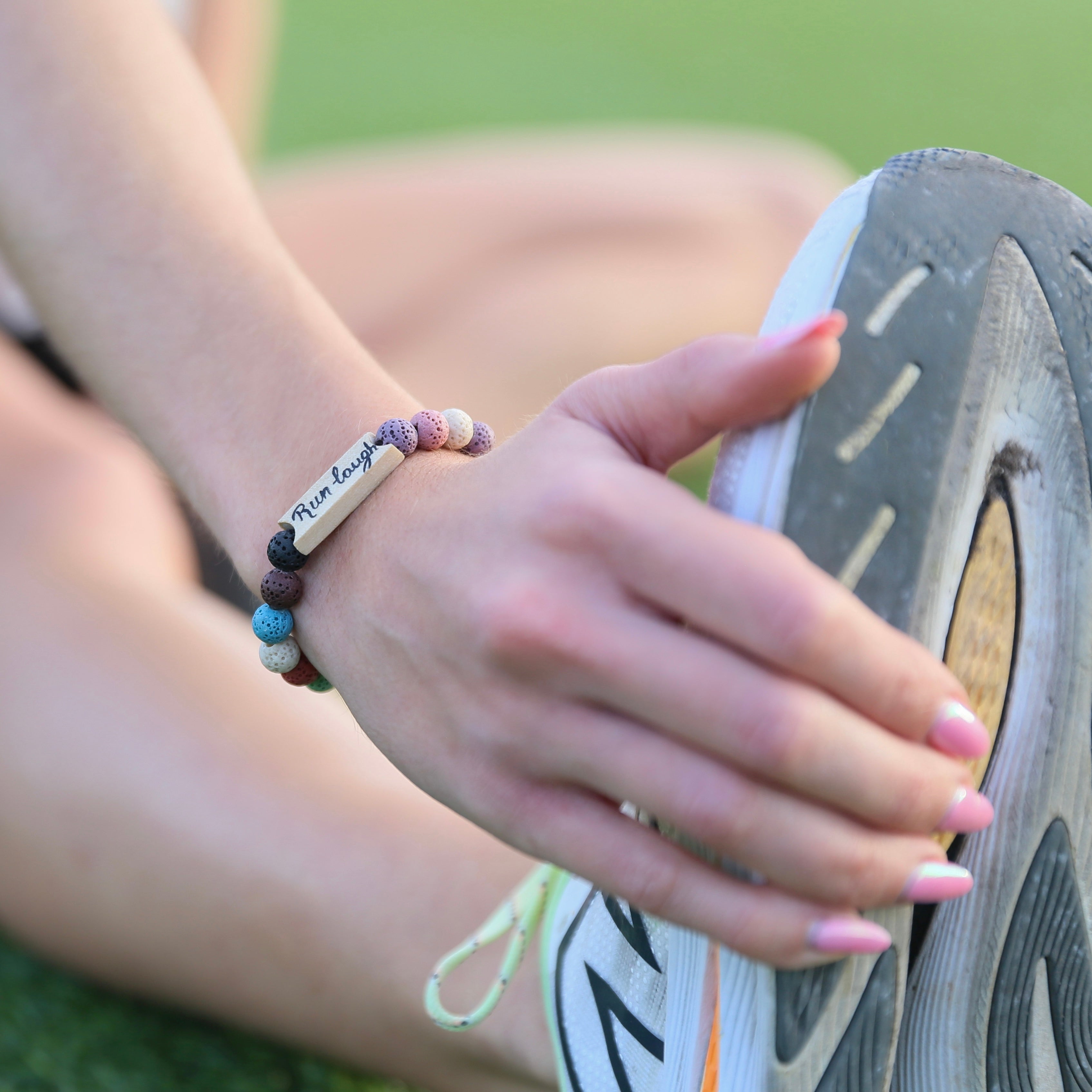 Run Laugh Repeat bracelet